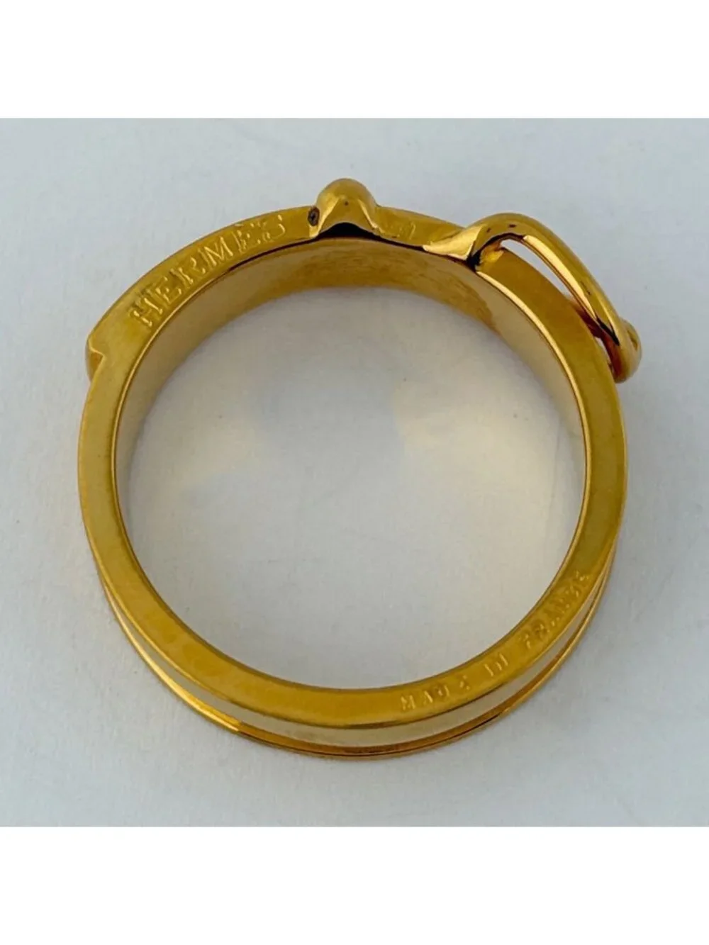 Hermes Boucle Series Scarf Ring Closure Gold Plated - Picture 4 of 4